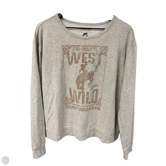 Sweatshirt Crewneck By Idyllwind In Grey, Size: M