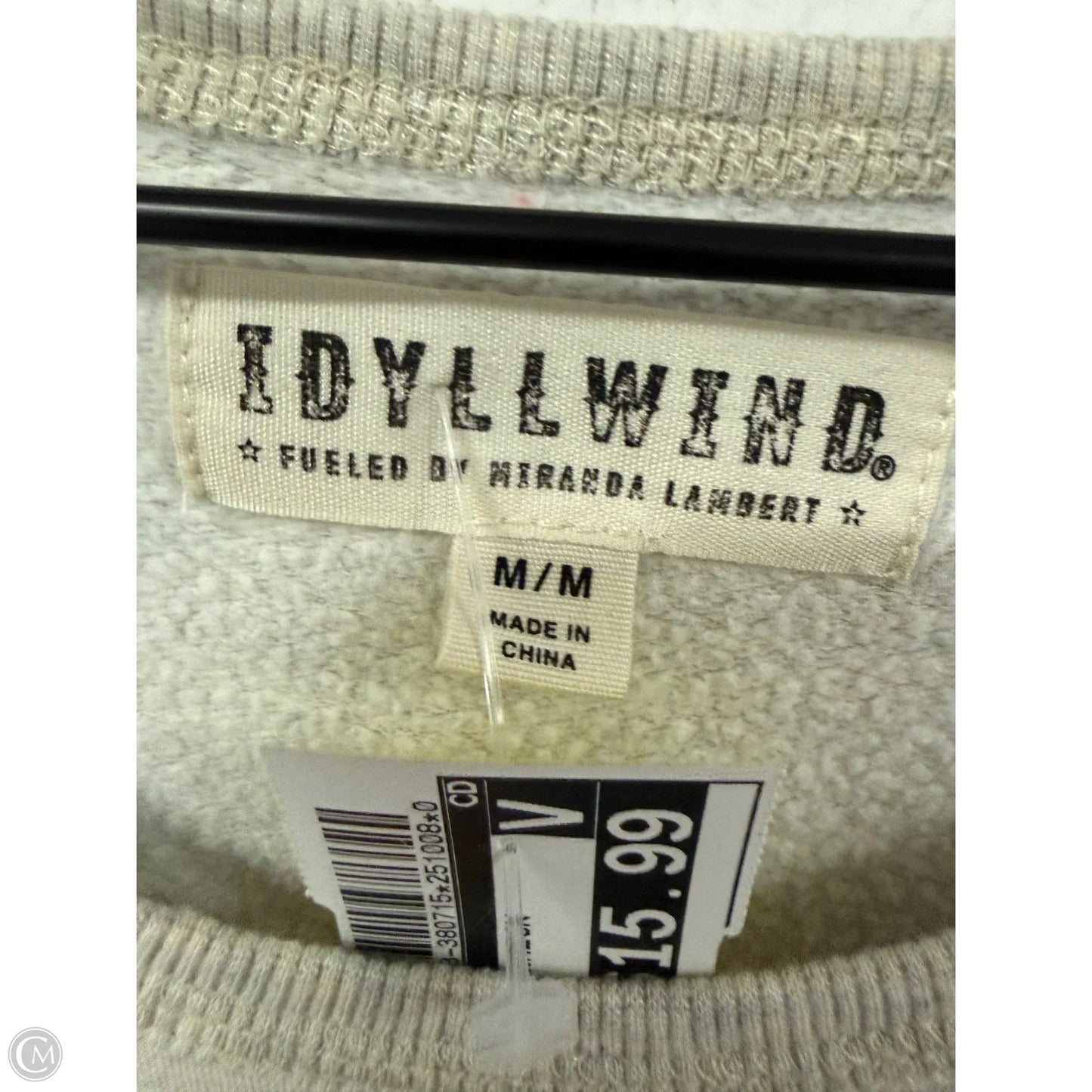 Sweatshirt Crewneck By Idyllwind In Grey, Size: M