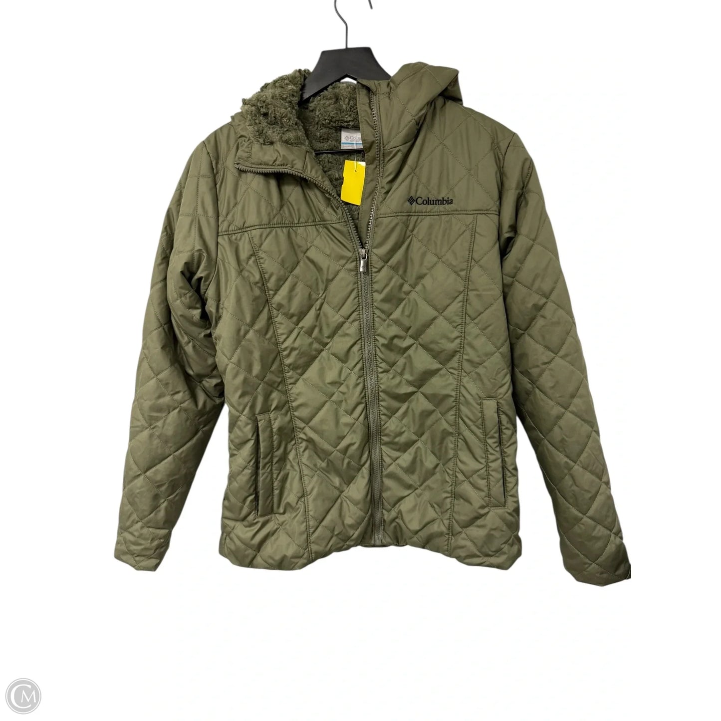 Coat Faux Fur & Sherpa By Columbia In Green, Size: M