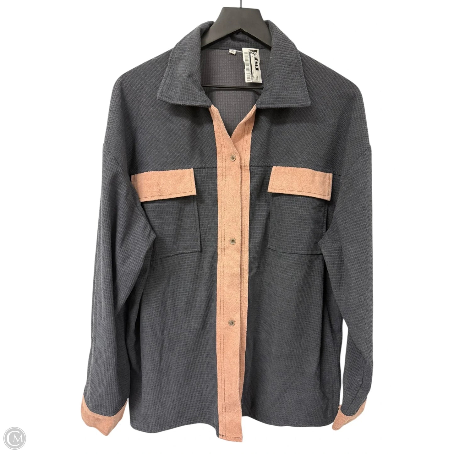 Jacket Shirt By Shein In Blue, Size: Xl