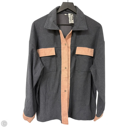 Jacket Shirt By Shein In Blue, Size: Xl