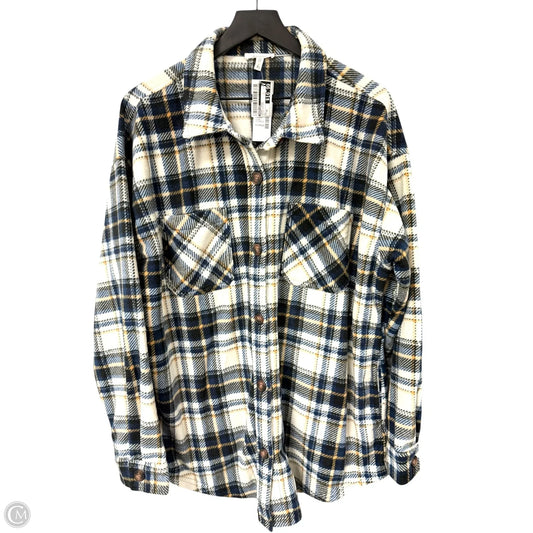 Jacket Shirt By Maurices In Plaid Pattern, Size: Xl