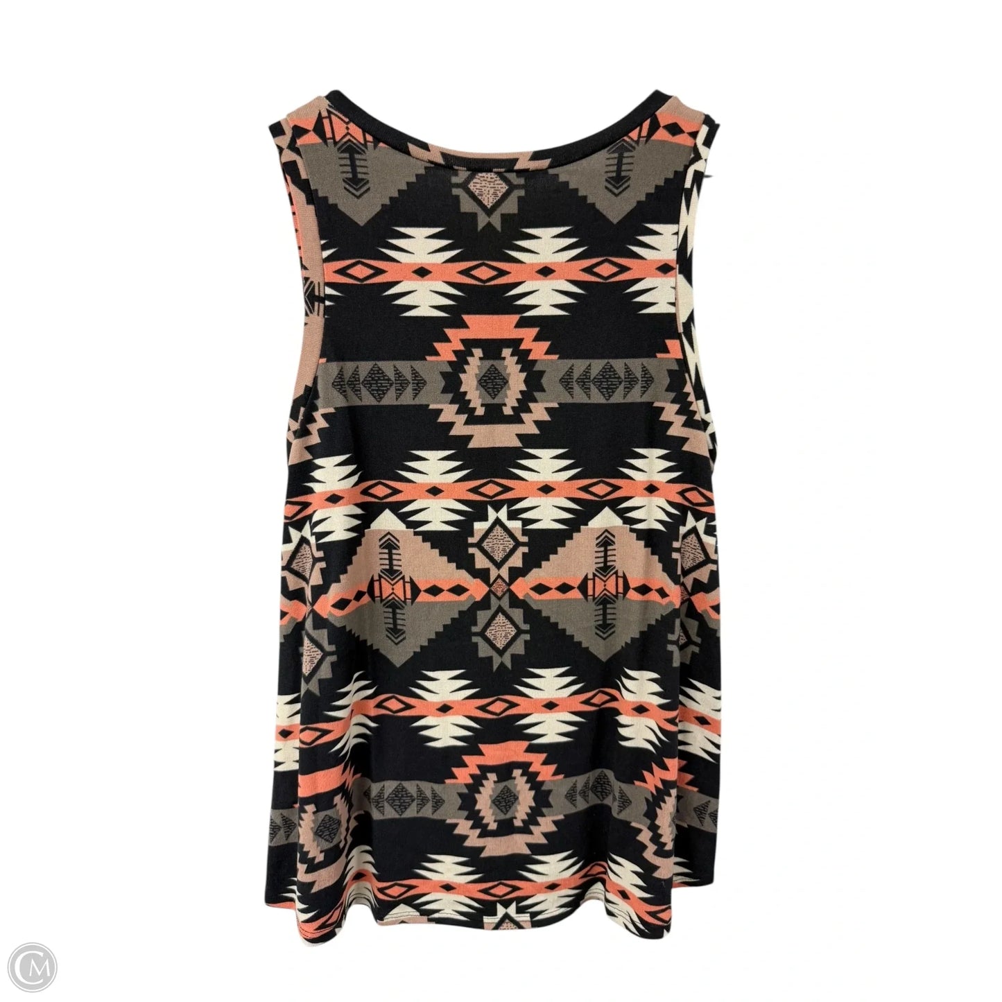 Top Sleeveless By Bombom In Black & Orange, Size: Xl