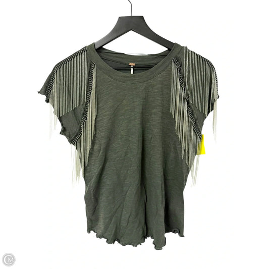 Top Short Sleeve By Free People In Green, Size: M