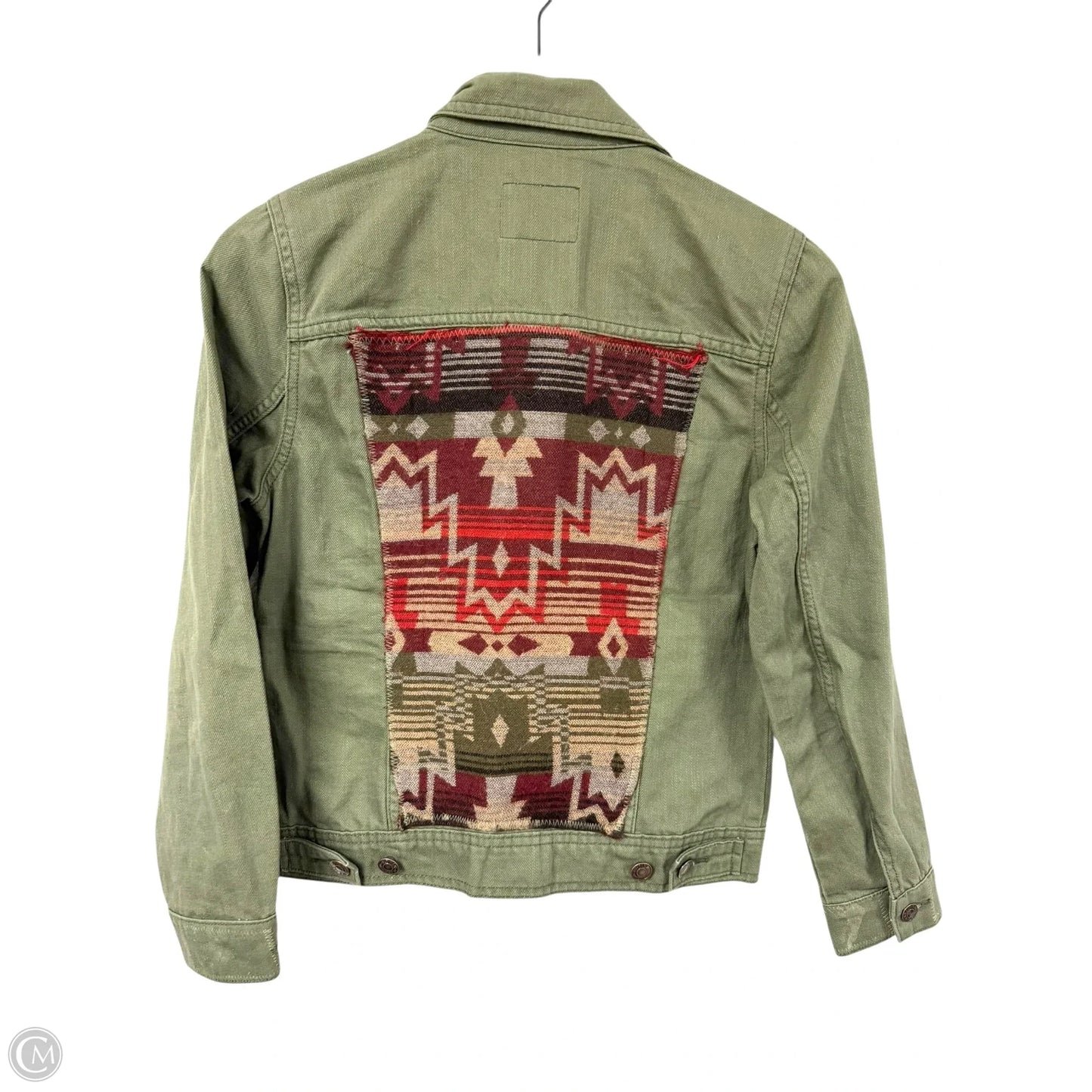 Jacket Denim By Old Navy In Green Denim, Size: S