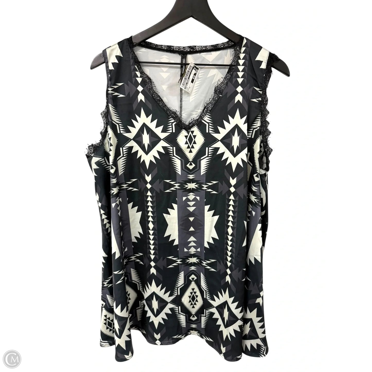 Top Sleeveless By Crazy Train In Grey, Size: Xl