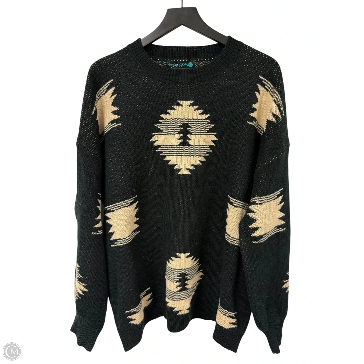 Sweater By Clothes Mentor In Black & Tan, Size: Xl
