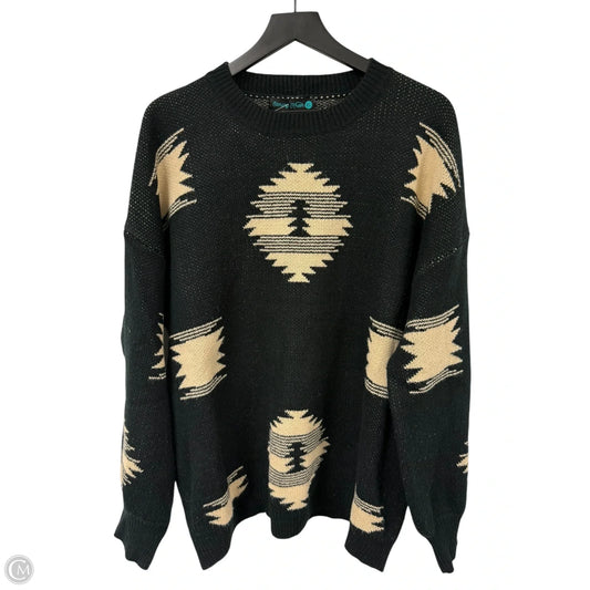 Sweater By Clothes Mentor In Black & Tan, Size: Xl