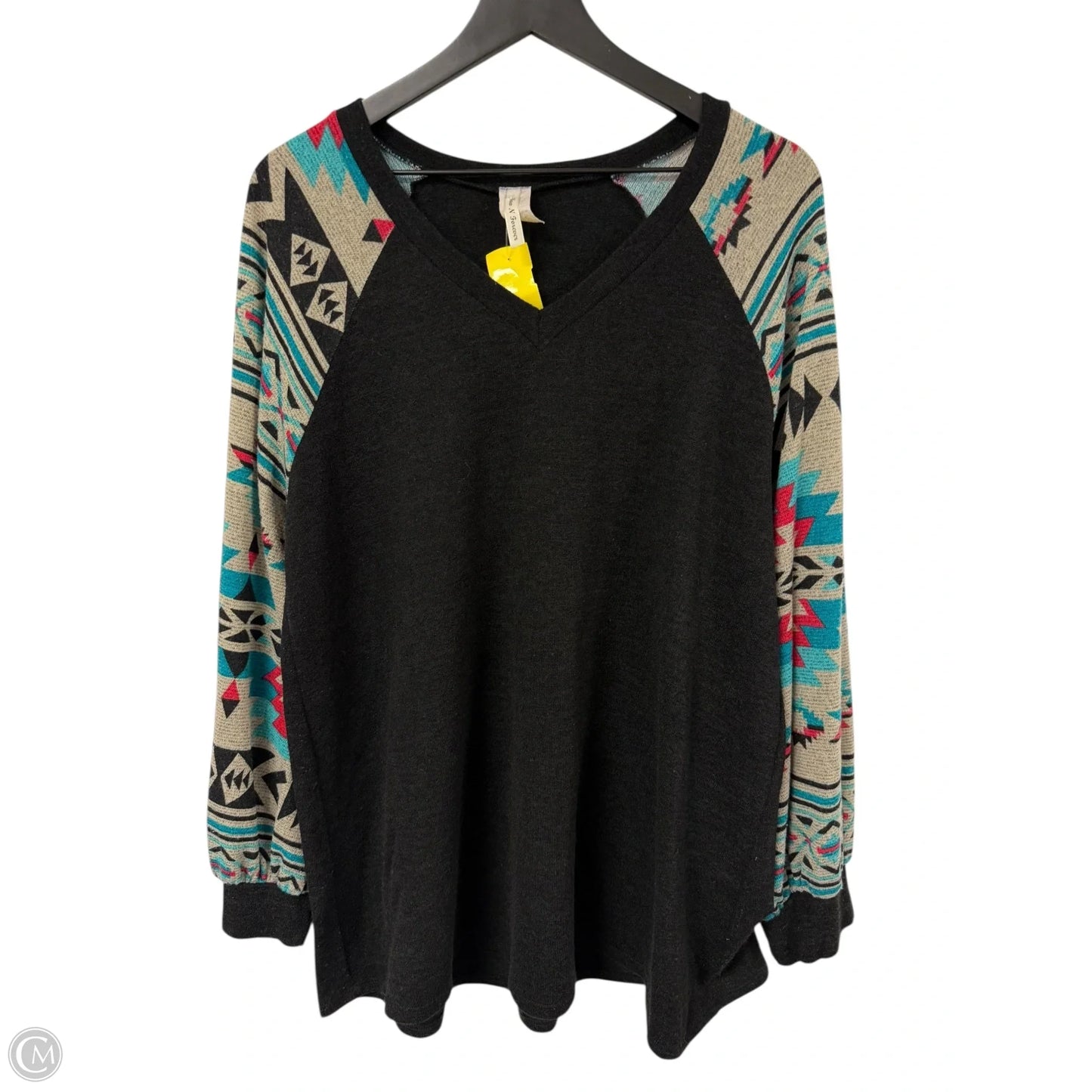 Top Long Sleeve By Clothes Mentor In Black, Size: 1x
