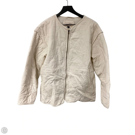 Jacket Puffer & Quilted By Universal Thread In Cream, Size: L