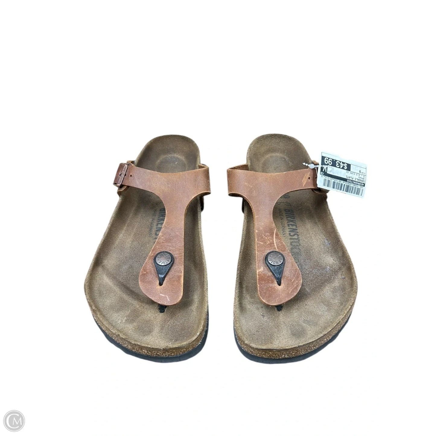 Sandals Flats By Birkenstock In Brown, Size: 9