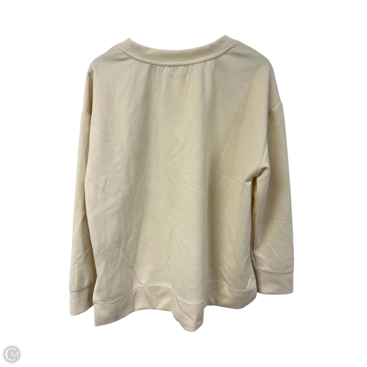 Sweatshirt Crewneck By Danskin In Cream, Size: Xl