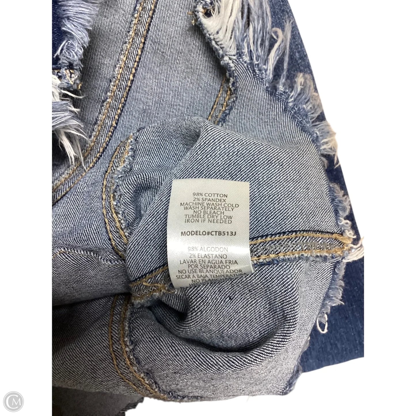 Jacket Denim By Black Label In Blue Denim, Size: S