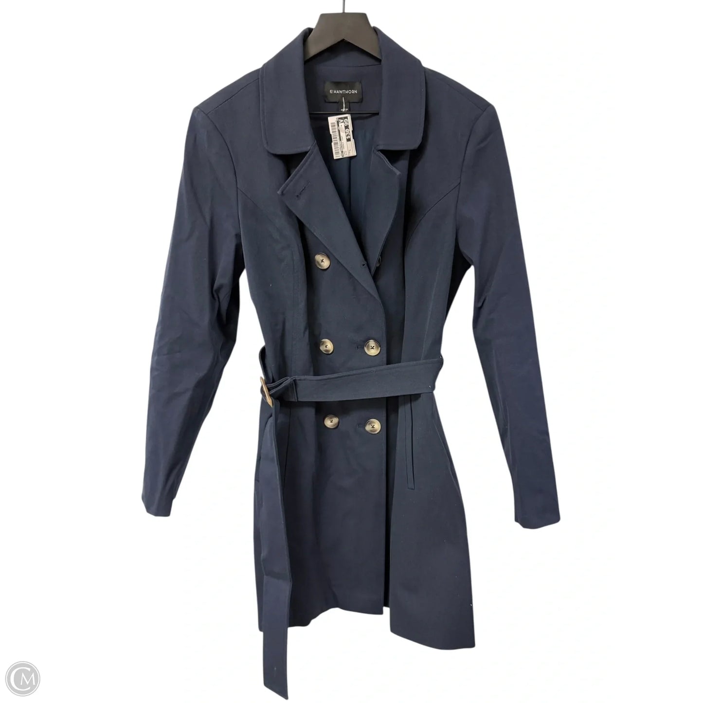 Coat Trench Coat By 41 Hawthorn In Blue, Size: L