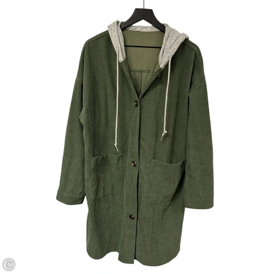 Jacket Shirt By Clothes Mentor In Green, Size: Xl