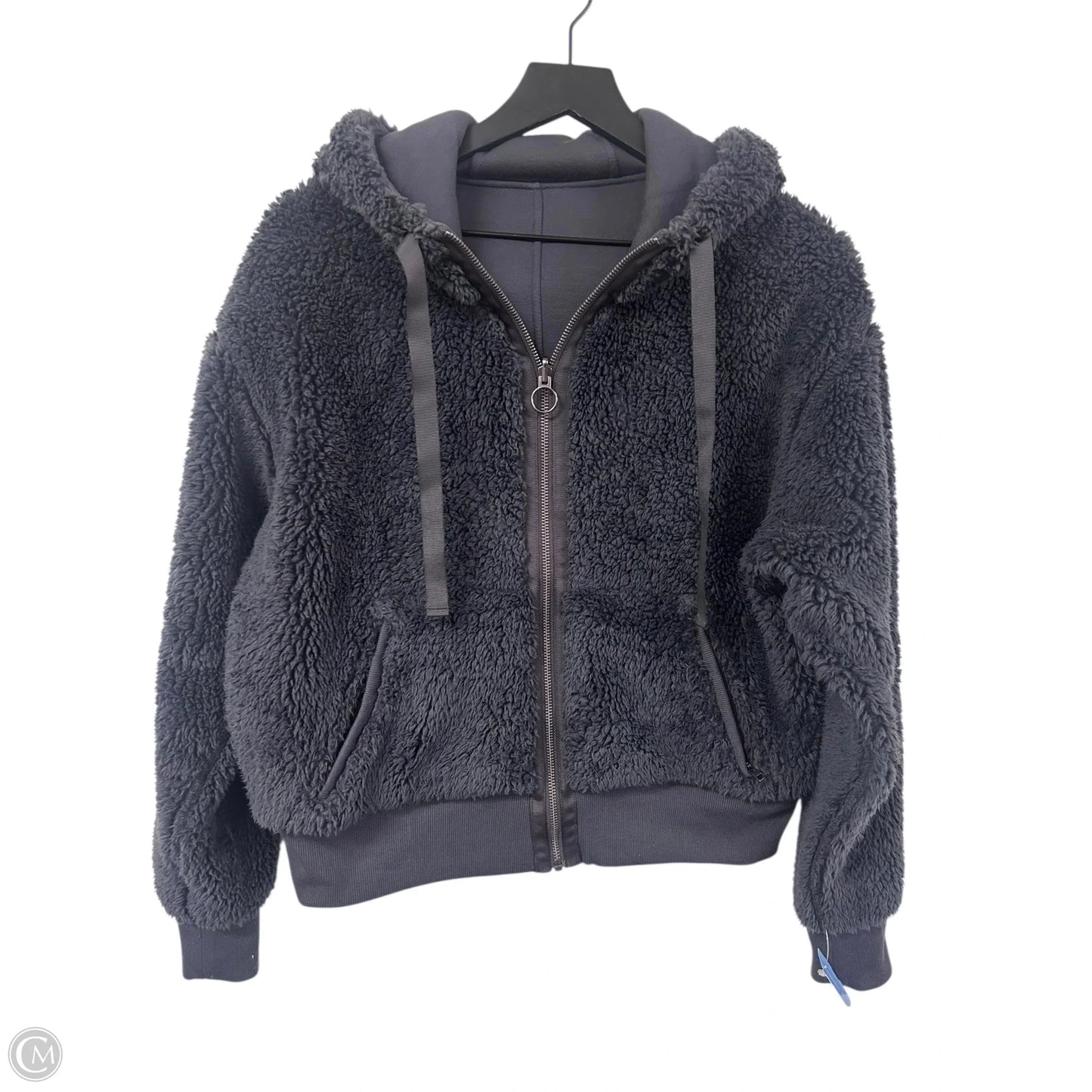Jacket Faux Fur & Sherpa By Clothes Mentor In Blue, Size: S