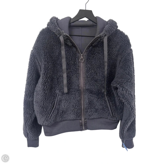 Jacket Faux Fur & Sherpa By Clothes Mentor In Blue, Size: S