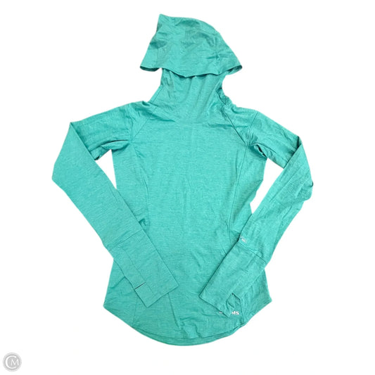 Athletic Top Long Sleeve Hoodie By Cmb In Aqua, Size: Xs