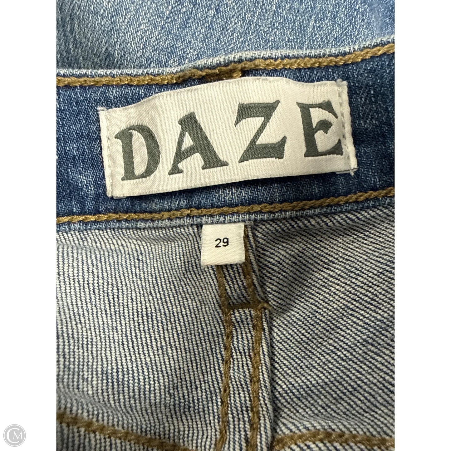 Jeans Cropped By Daze In Blue Denim, Size: 8
