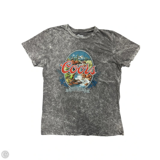 Top Short Sleeve By Clothes Mentor In Grey, Size: L