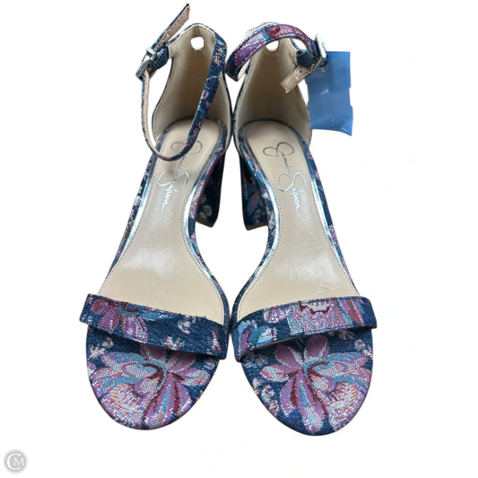 Shoes Heels Block By Jessica Simpson In Floral Print, Size: 6