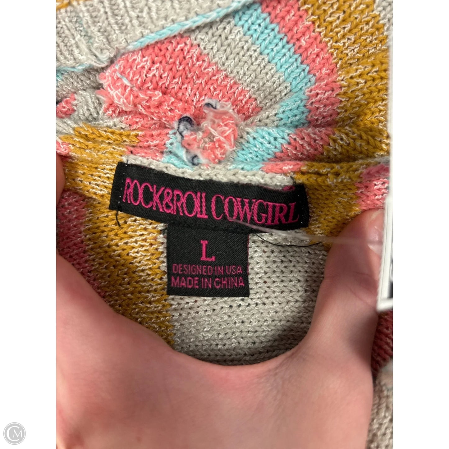 Sweater By Clothes Mentor In Multi-colored, Size: L