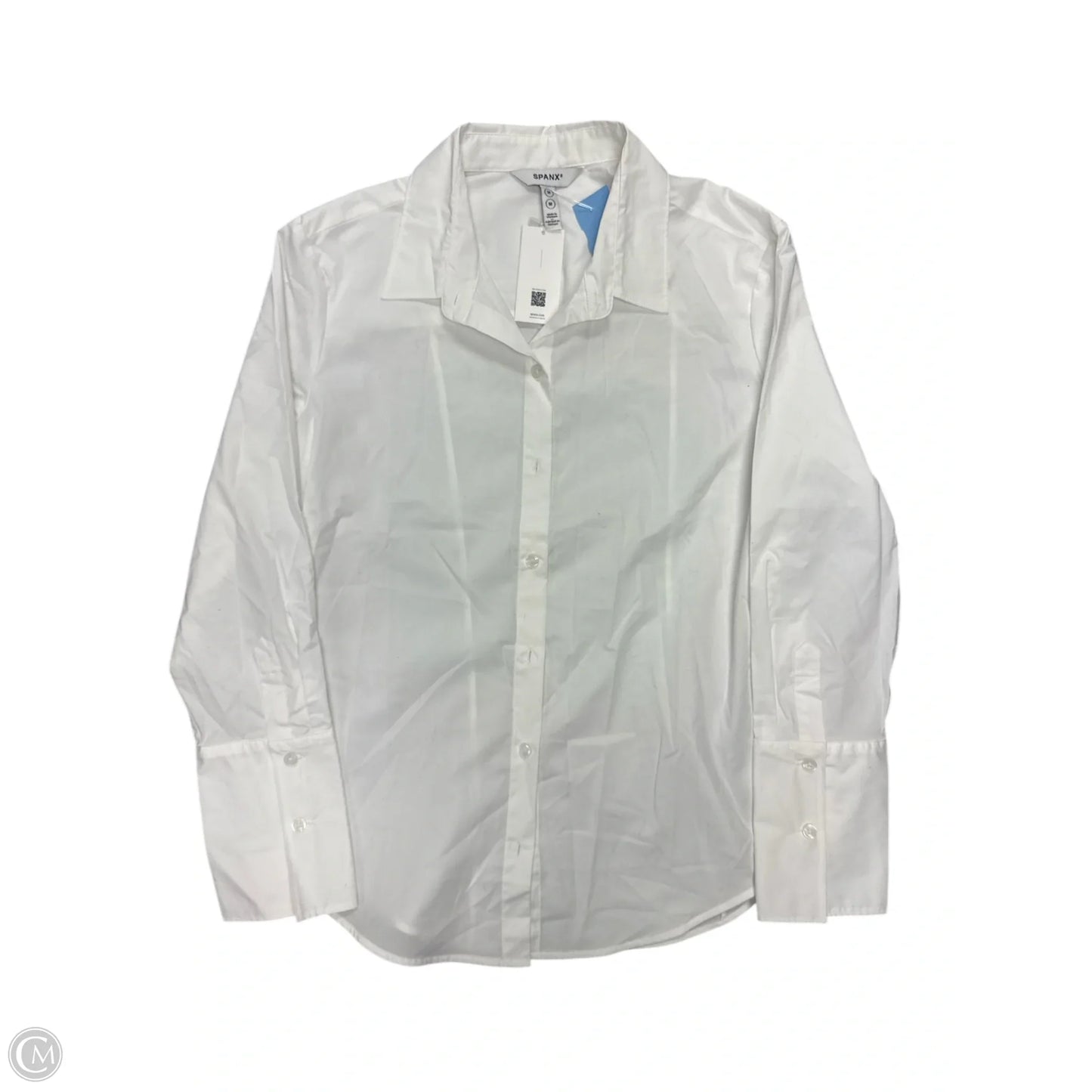 Blouse Long Sleeve By Spanx In White, Size: M