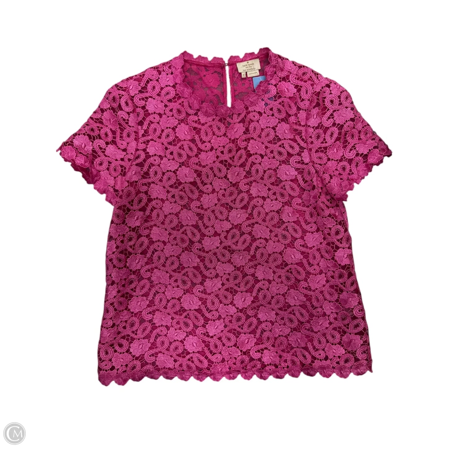 Top Short Sleeve Designer By Kate Spade In Pink, Size: 4