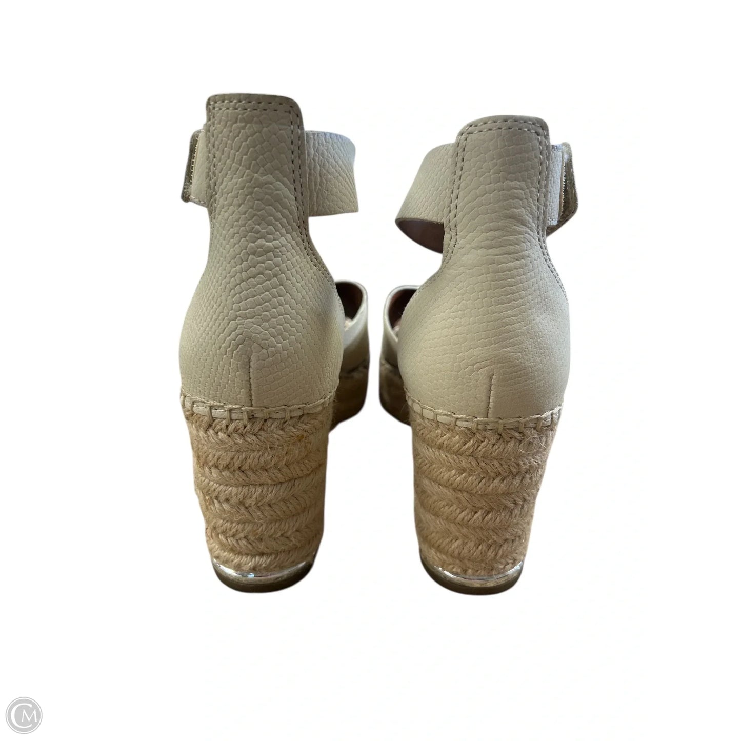 Sandals Heels Wedge By Franco Sarto In Ivory, Size: 7