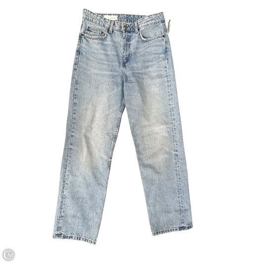 Jeans Straight By Zara In Blue Denim, Size: 8