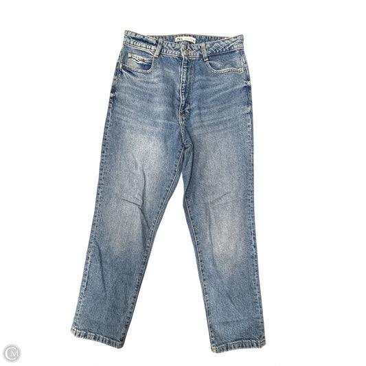 Jeans Straight By Zara In Blue Denim, Size: 10