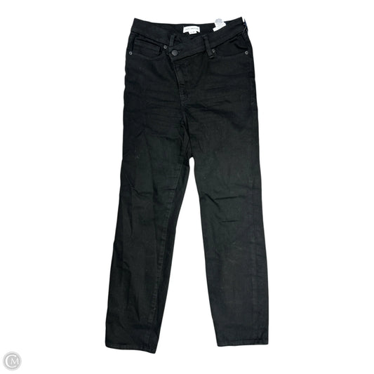Jeans Straight By Good American In Black Denim, Size: 6