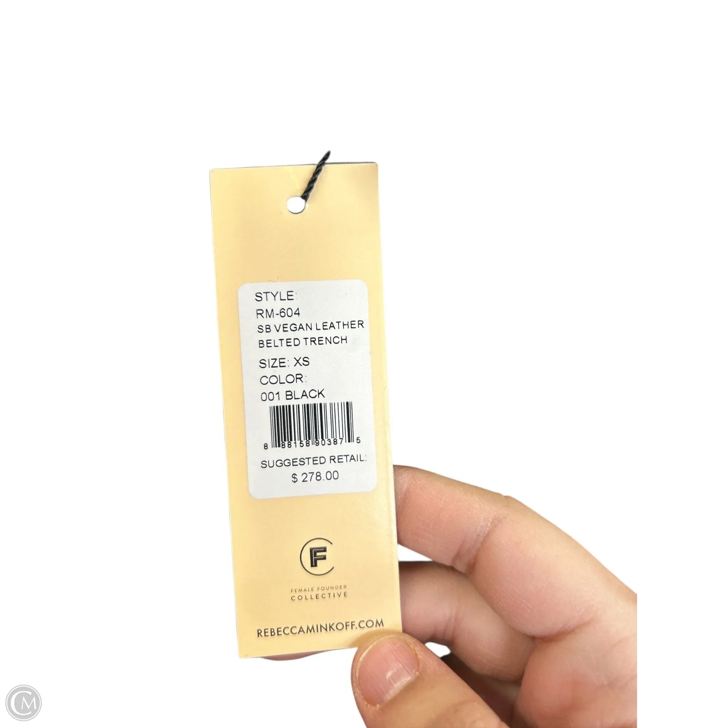 Coat Designer By Rebecca Minkoff In Black, Size: Xs