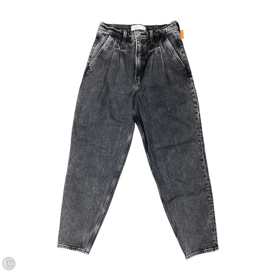Jeans Straight By Abercrombie And Fitch In Black Denim, Size: 0