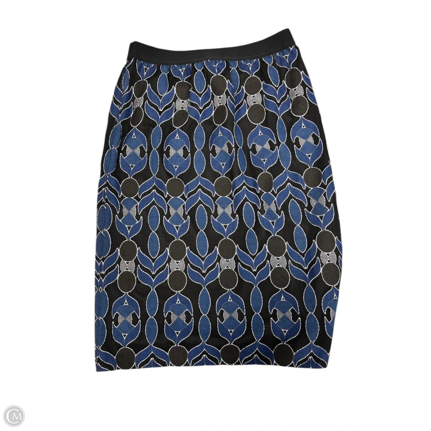 Skirt Designer By Tory Burch In Black & Blue, Size: 6