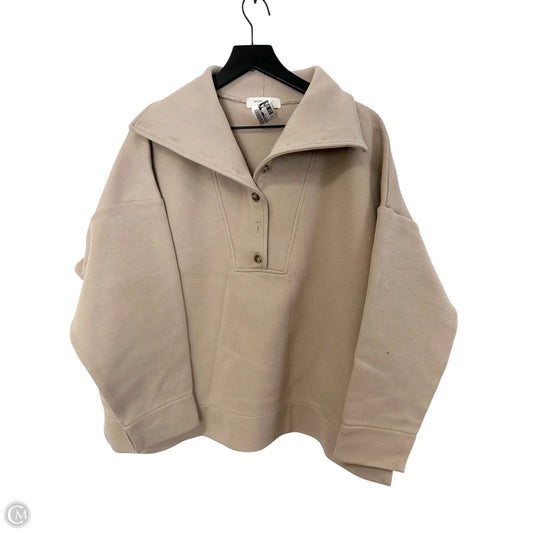 Sweatshirt Collar By Banana Republic In Tan, Size: Xxl