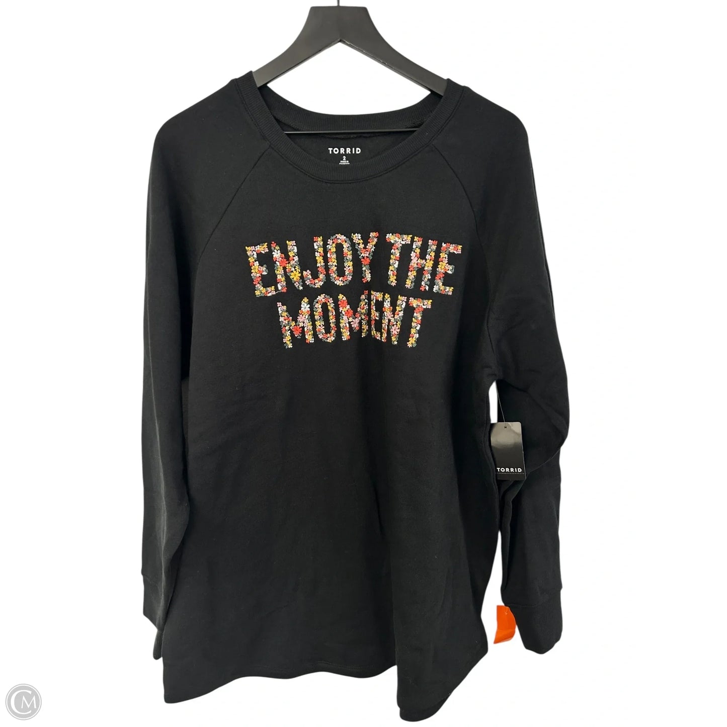 Sweatshirt Crewneck By Torrid In Black, Size: 2x