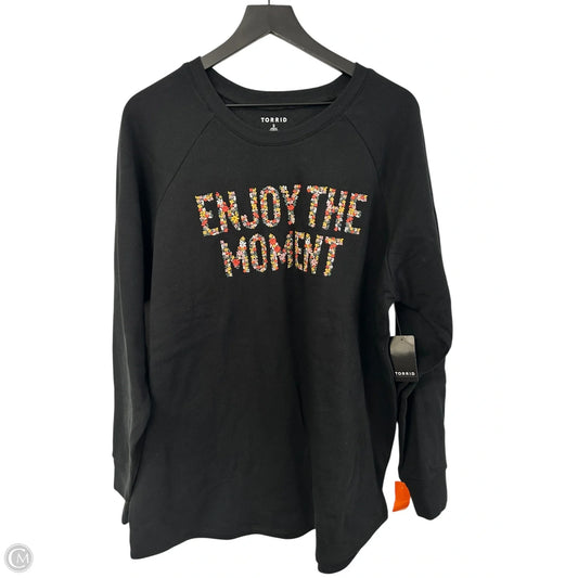 Sweatshirt Crewneck By Torrid In Black, Size: 2x