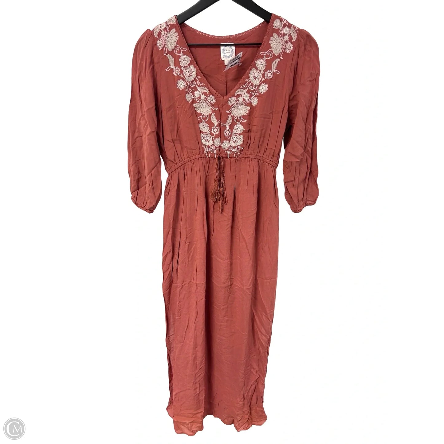 Dress Casual Midi By Blue Rain In Orange, Size: S