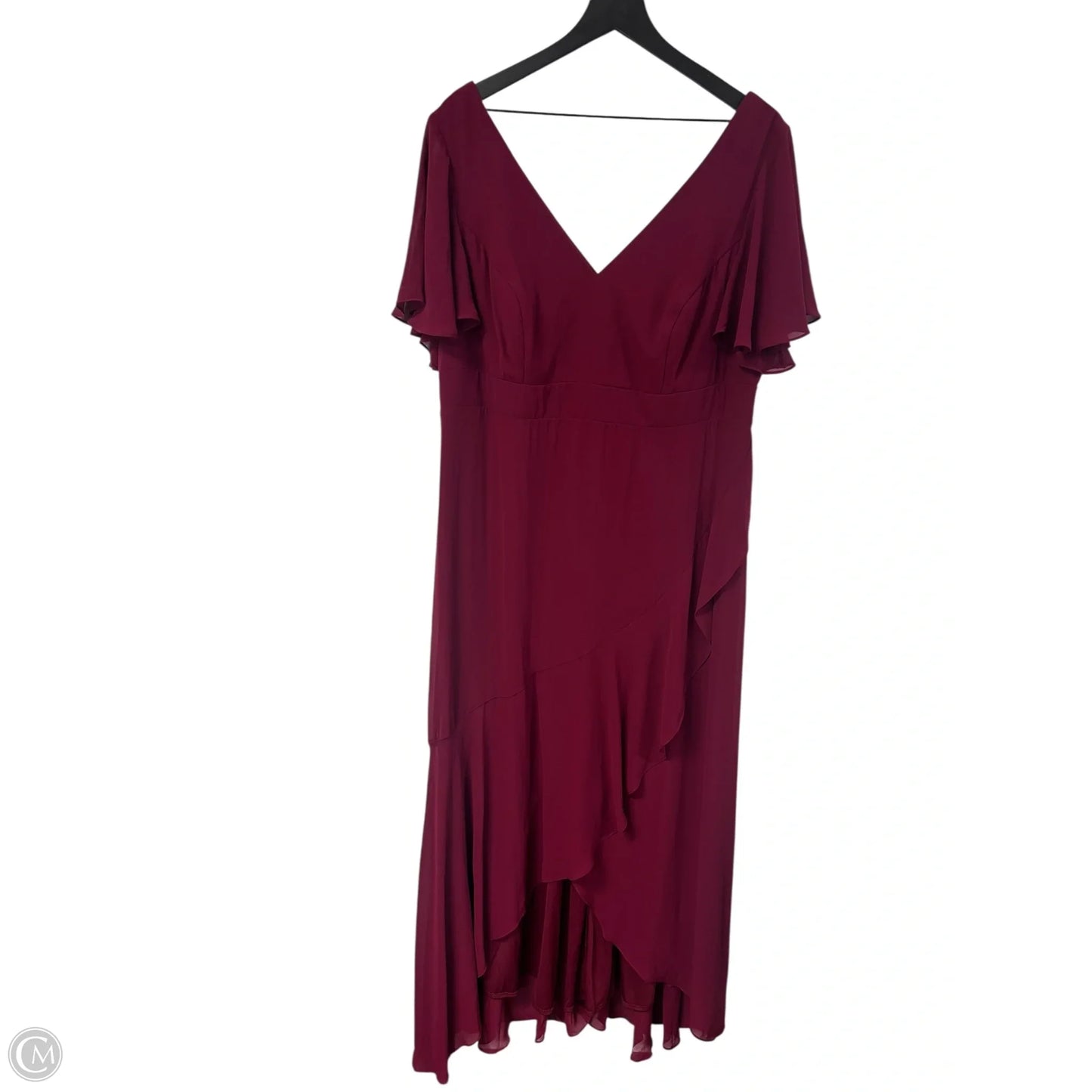 Dress Party Long By Clothes Mentor In Red, Size: 1x