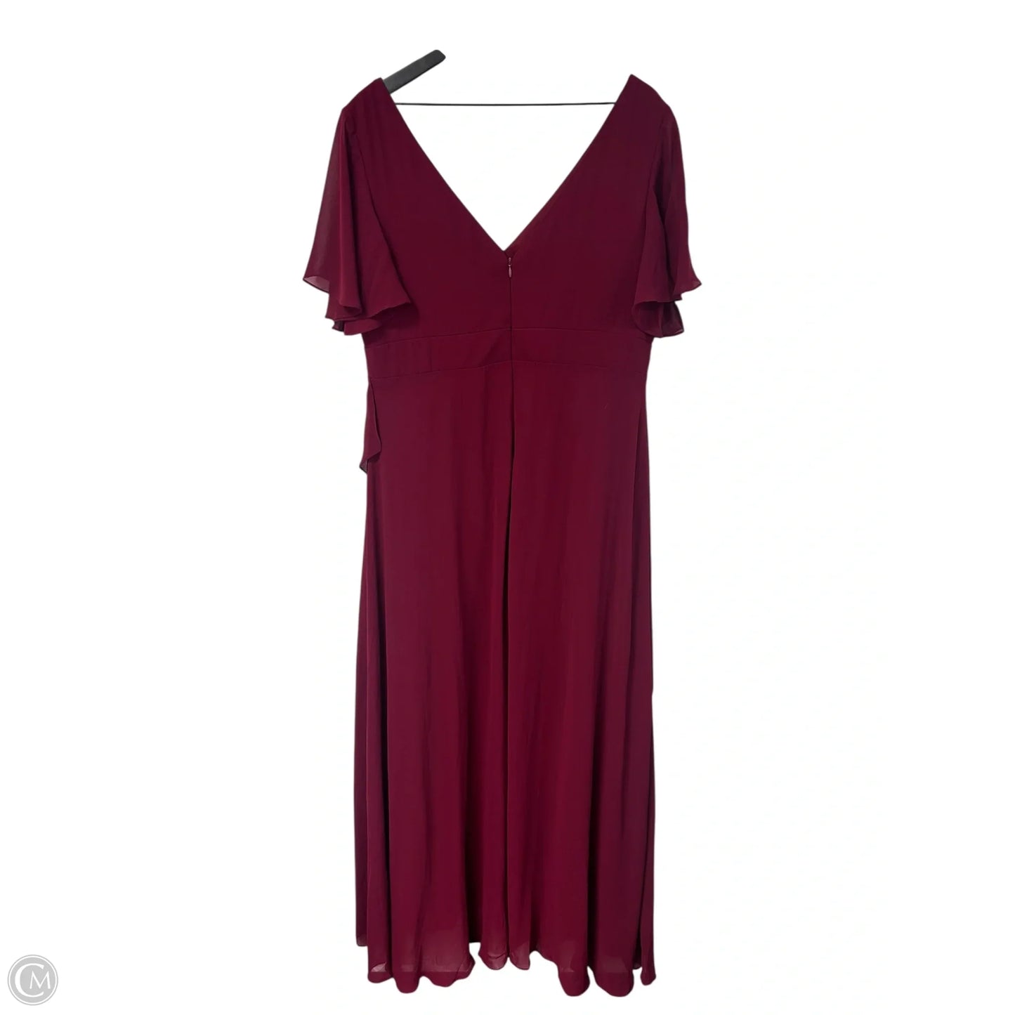 Dress Party Long By Clothes Mentor In Red, Size: 1x