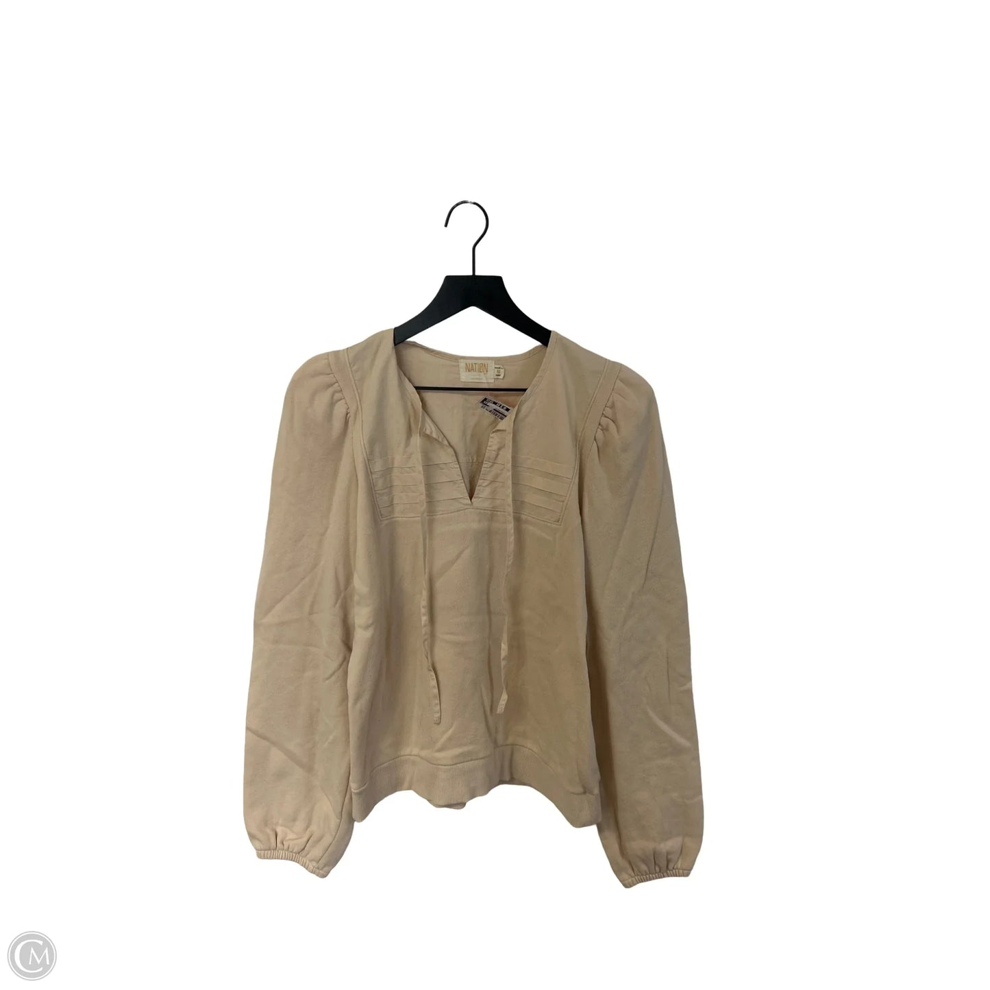 Sweatshirt Crewneck By Nation In Cream, Size: M