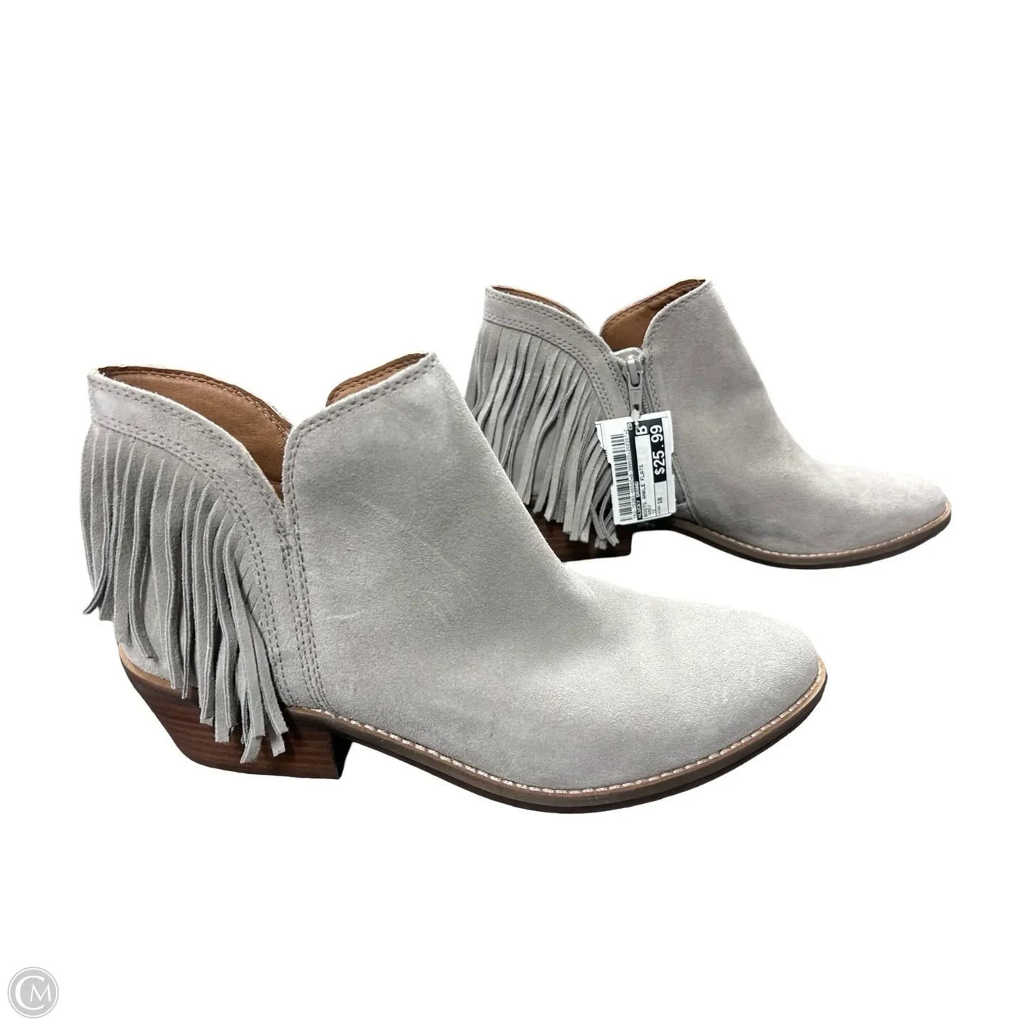 Boots Ankle Flats By Lucky Brand In Grey, Size: 10