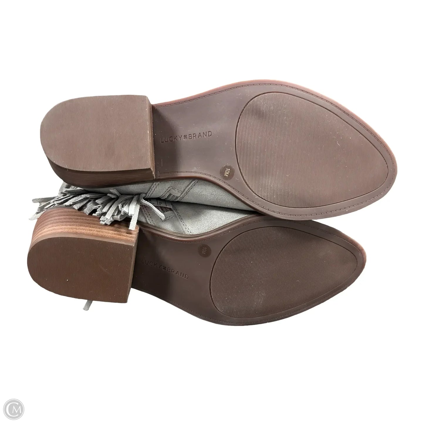 Boots Ankle Flats By Lucky Brand In Grey, Size: 10