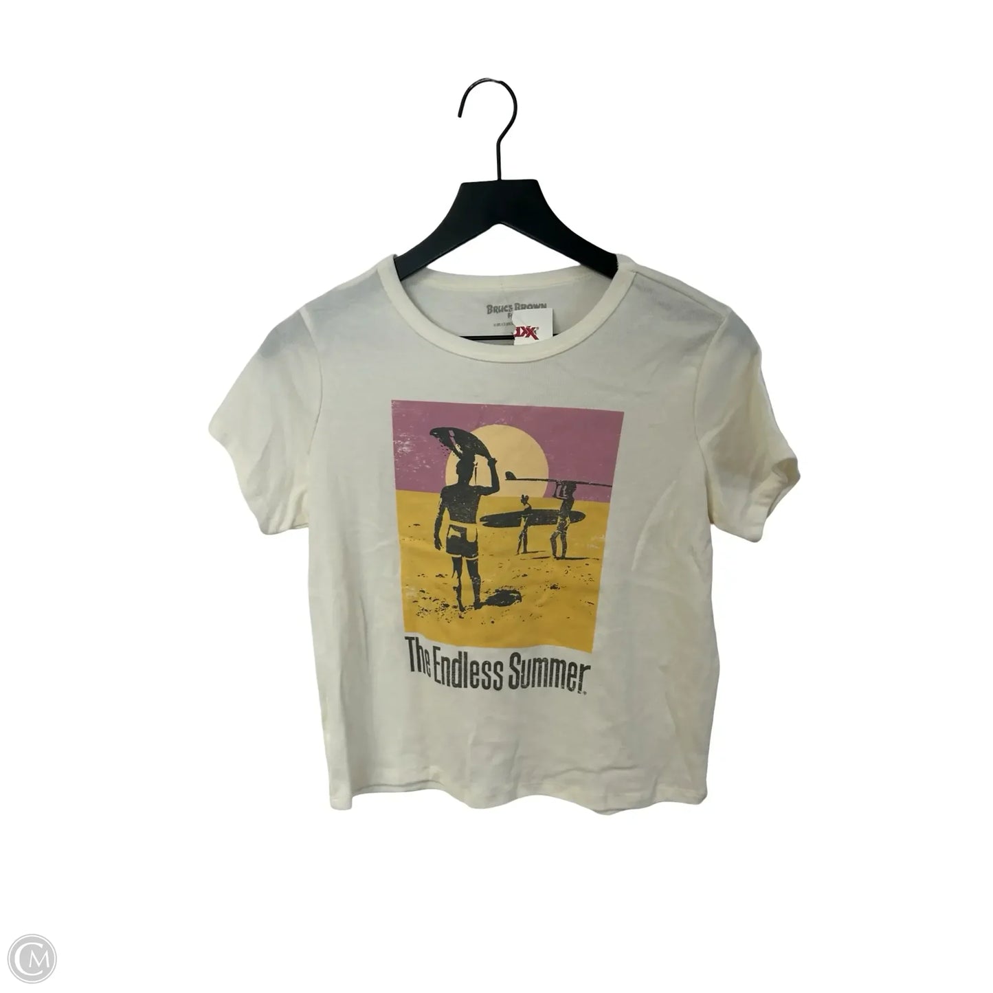 Top Short Sleeve By Cme In Cream, Size: Xl