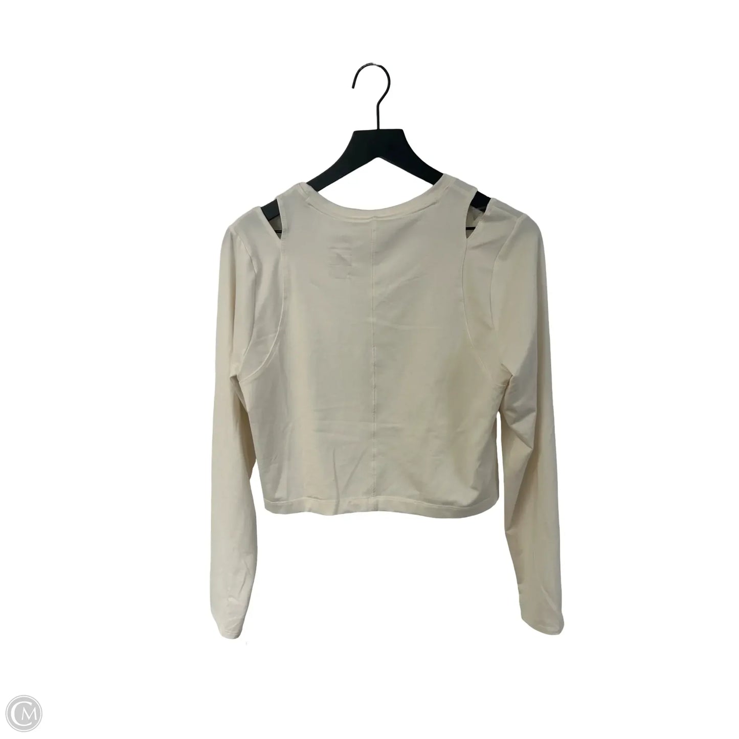 Athletic Top Long Sleeve Crewneck By All In Motion In Cream, Size: L