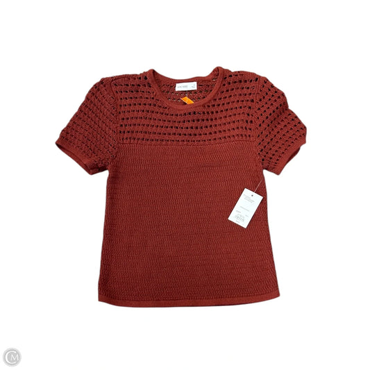 Sweater Short Sleeve By Nine West Apparel In Red, Size: S