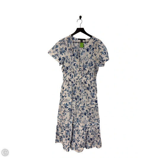 Dress Casual Maxi By French Connection In Blue & White, Size: M