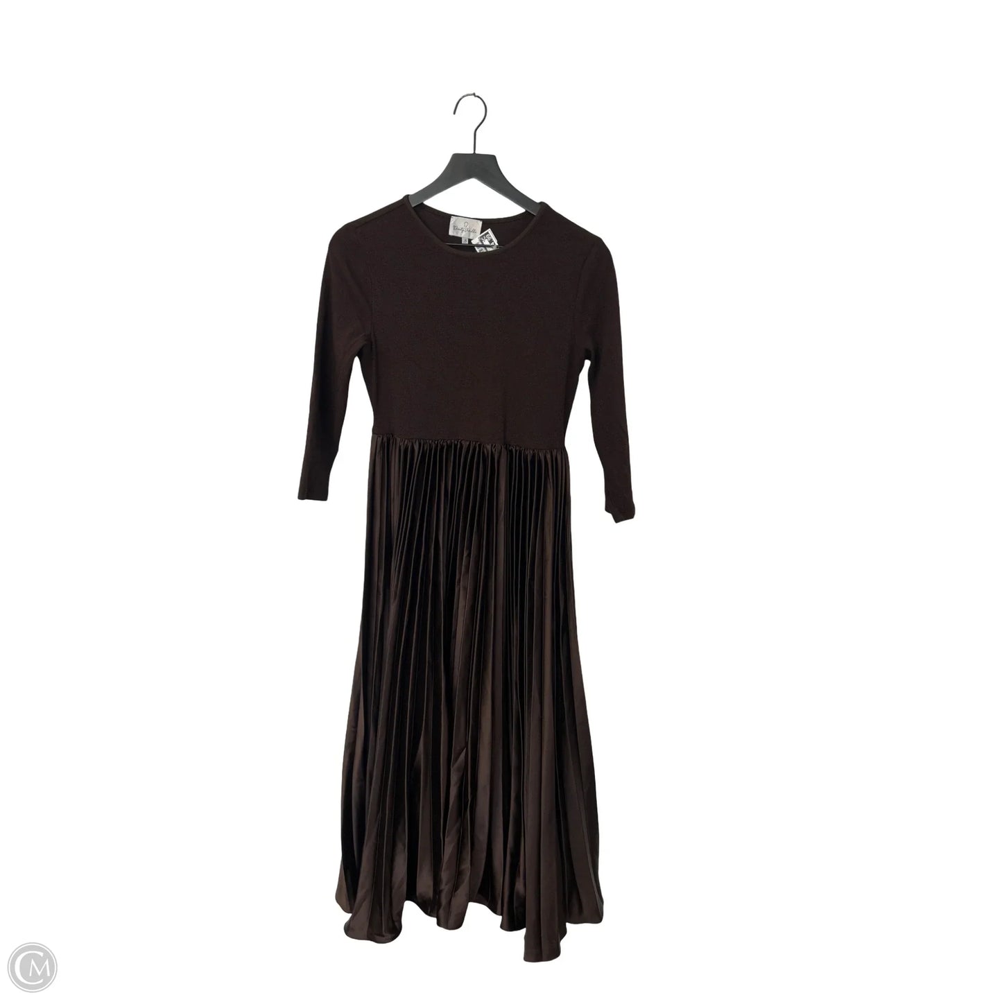 Dress Casual Midi By Cmc In Brown, Size: S
