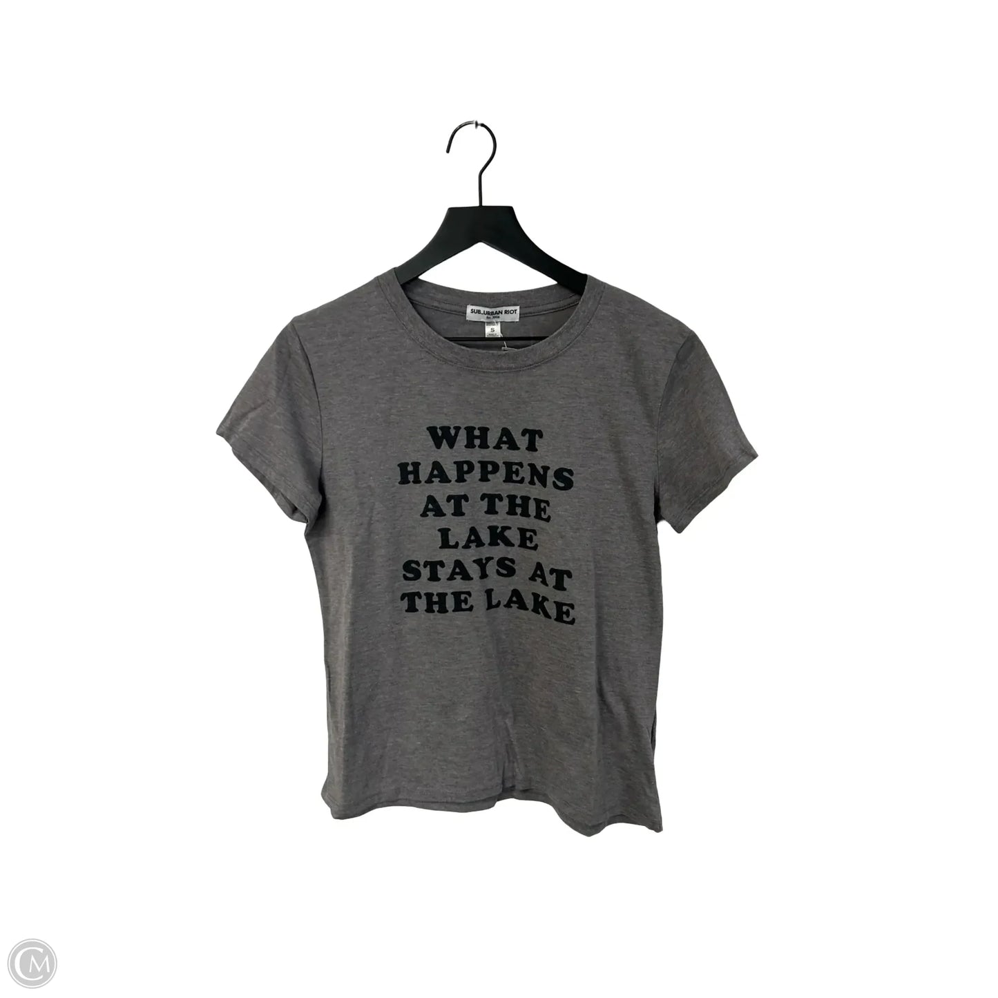 Top Short Sleeve Basic By Clothes Mentor In Grey, Size: S